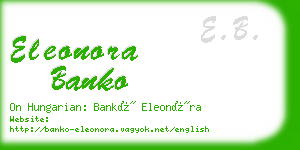 eleonora banko business card